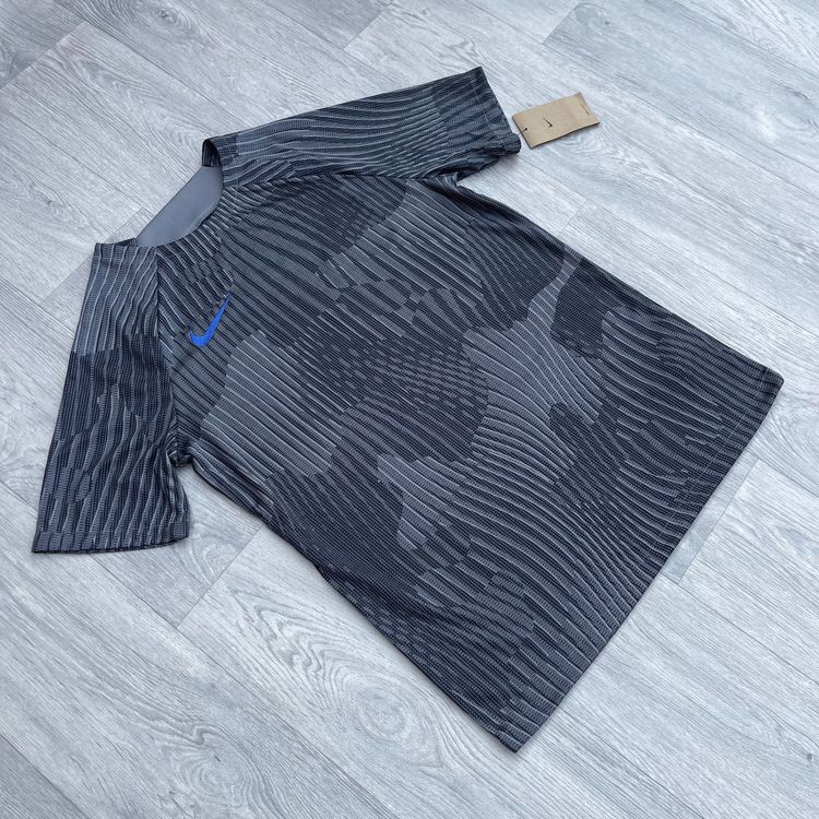 Nike Strike Dri Fit Short Sleeve Training Run Gym Top - Grey Camo [FB6576-065]