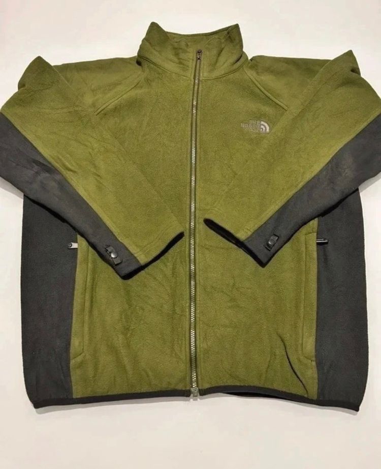The North Face Green And Black Fleece Jacket image 1