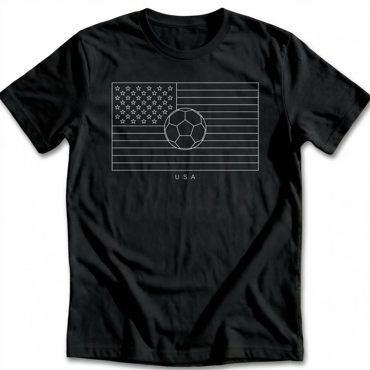 Minimal Line Stars And Football T-Shirt AU 2