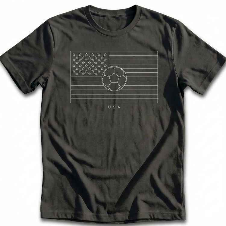 Minimal Line Stars And Football T-Shirt AU 4