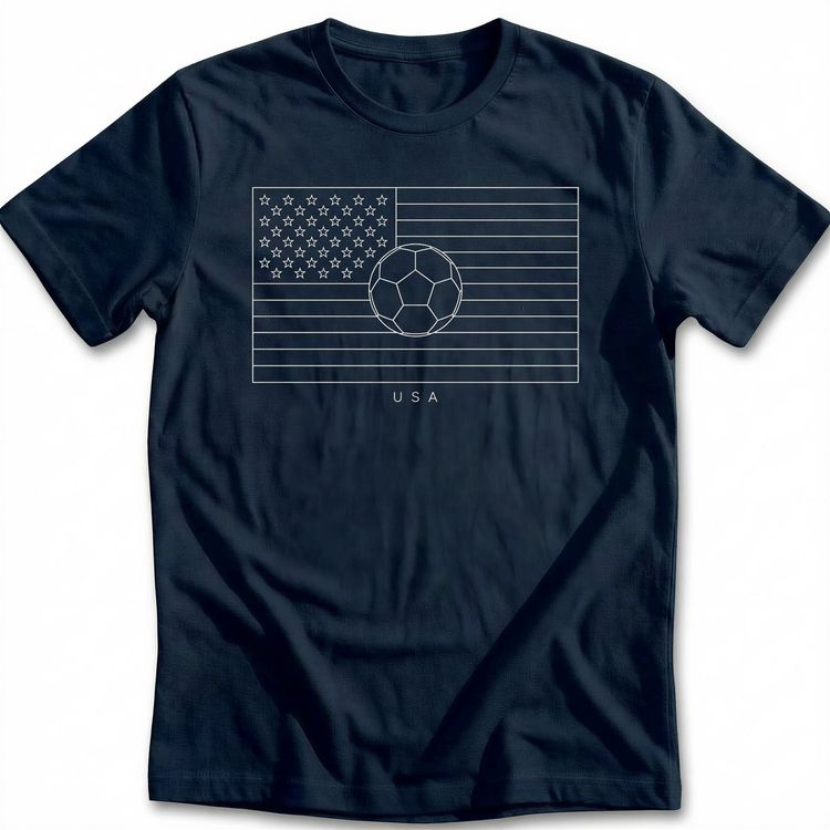 Minimal Line Stars And Football T-Shirt AU 5