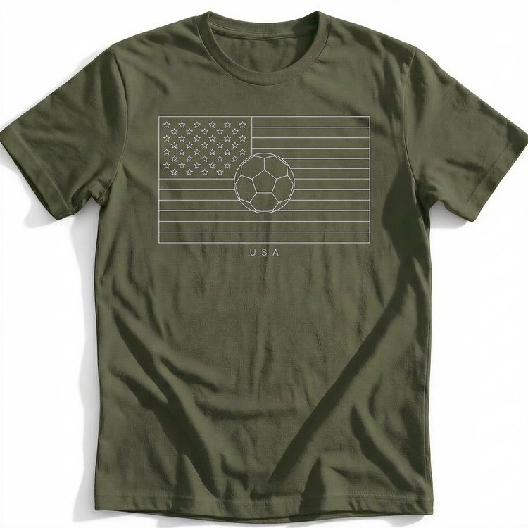 Minimal Line Stars And Football T-Shirt AU