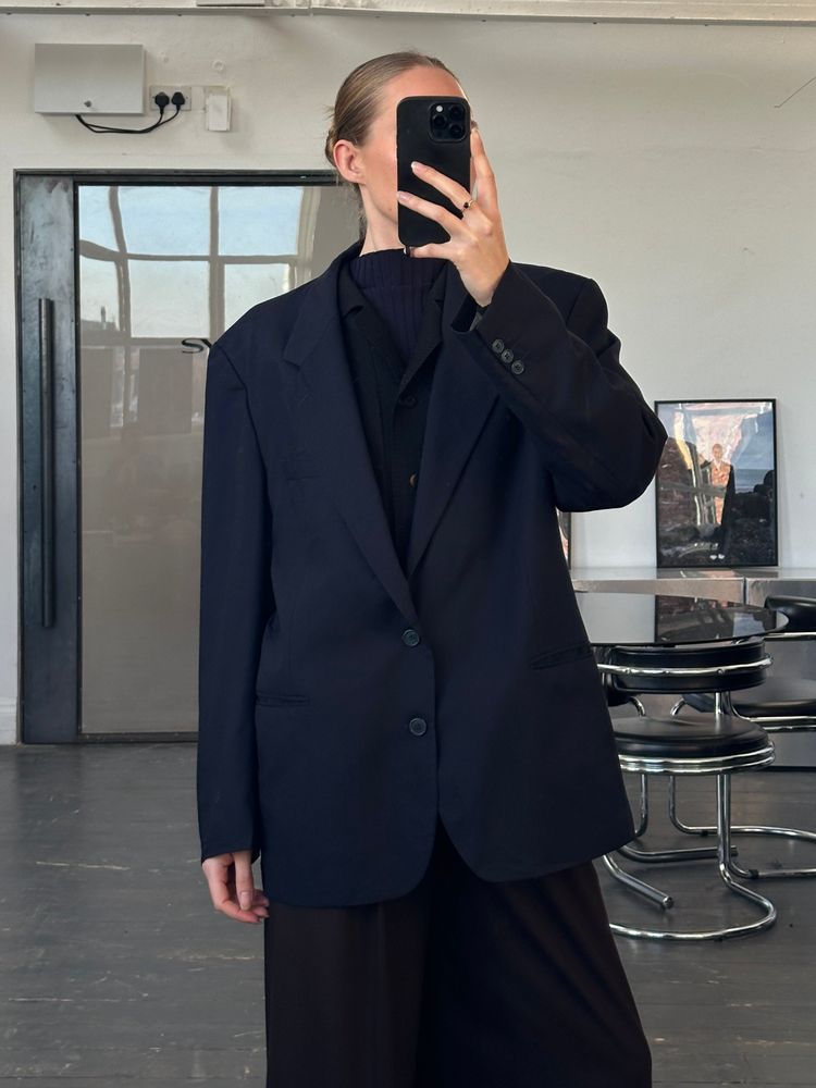 Yves Saint Laurent Menswear 1990s Pure Wool Single Breasted Blazer - 44R/XL 2
