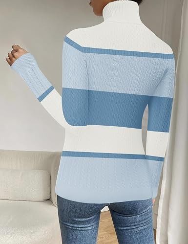 Striped Turtleneck Sweater 3