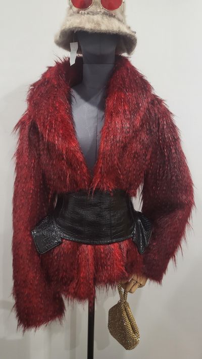 Red Faux Fur Jacket
