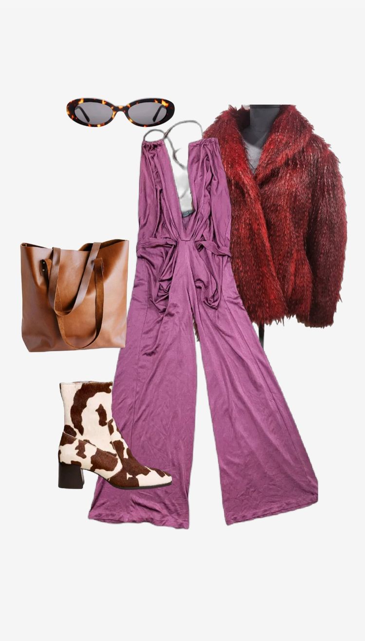 Red Faux Fur Jacket imagen 8