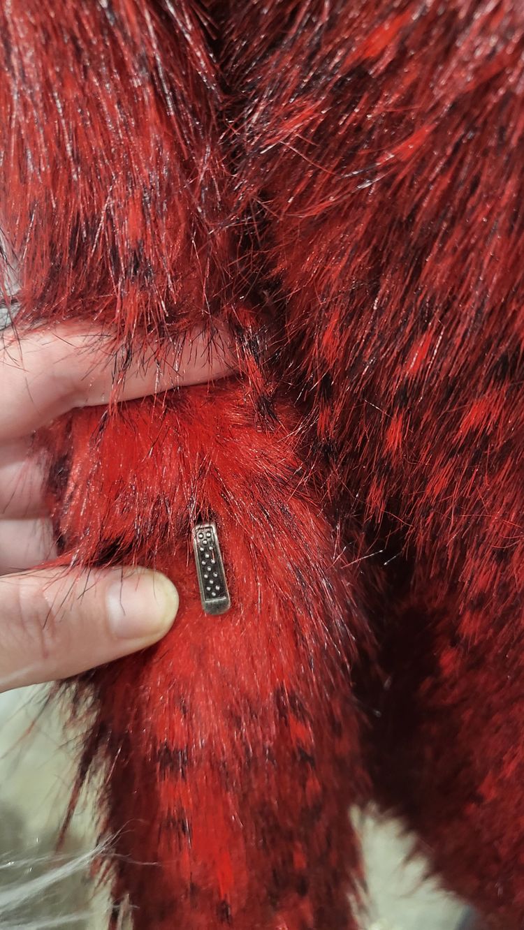 Red Faux Fur Jacket imagen 6