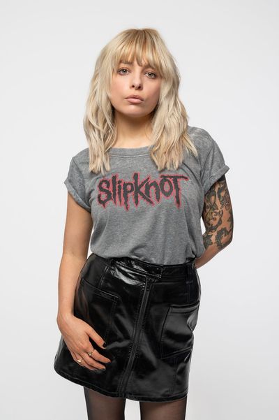 Slipknot Band Logo Burnout T Shirt
