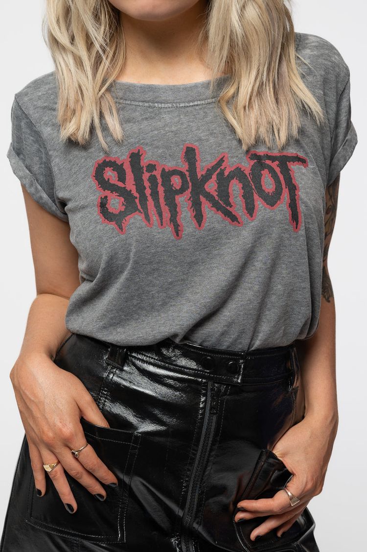 Slipknot Band Logo Burnout T Shirt image 2
