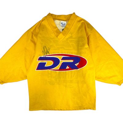 Yellow Hockey Jersey With Dr And Tps Logos