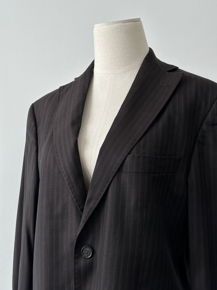 Loro Piana 1990s Striped Wool Single Breasted Blazer - 38R image 7