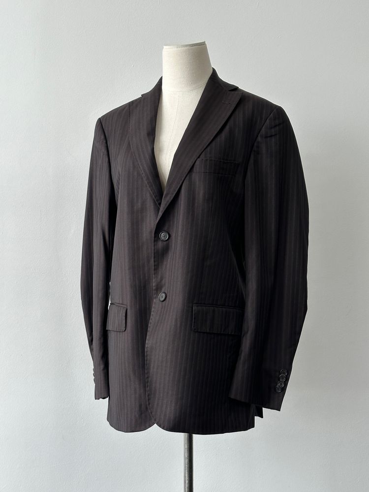 Loro Piana 1990s Striped Wool Single Breasted Blazer - 38R image 1