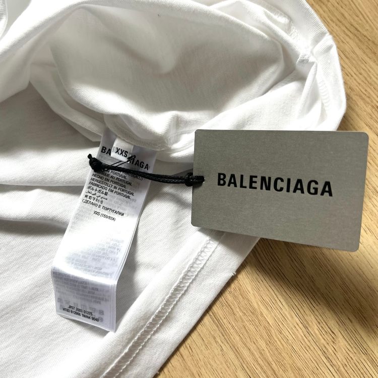 Balenciaga White Graphic Logo T-Shirt image 5