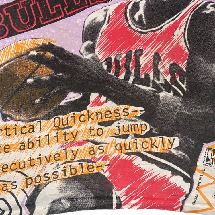 Magic Johnson T's Michael Jordan AOP Early 90s single stitch  image 4
