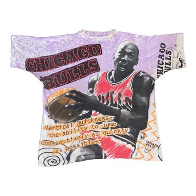 Magic Johnson T's Michael Jordan AOP Early 90s single stitch