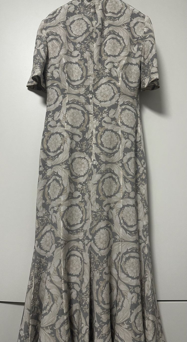 Versace Baroque Dress With Tie Neck image 6