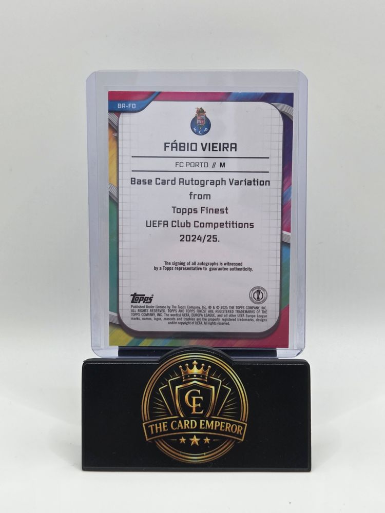 Fabio Vieira (Porto) Autographed Card Topps Finest 2024-2025 image 2