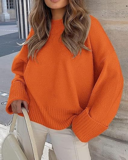 Orange Oversized Sweater image 2