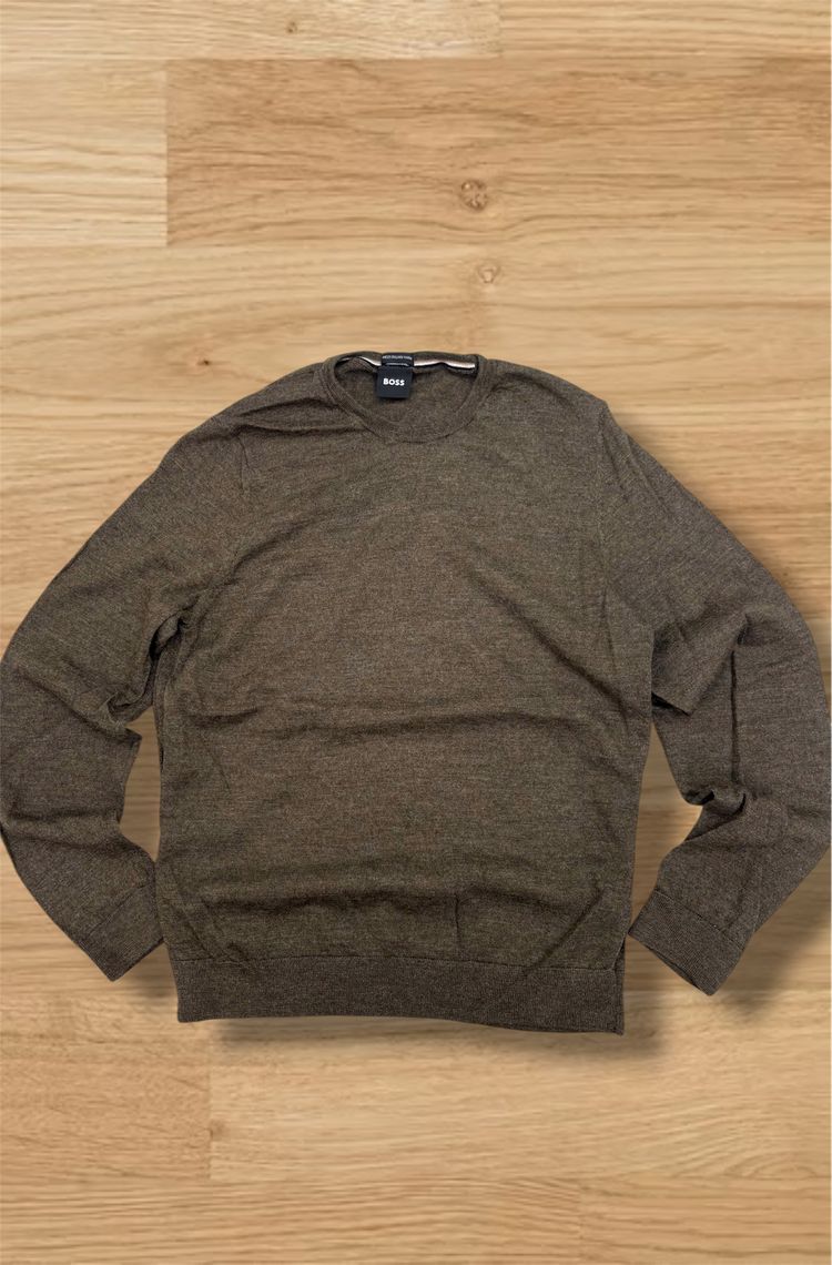 BOSS HUGO BOSS brown crew neck sweater product image