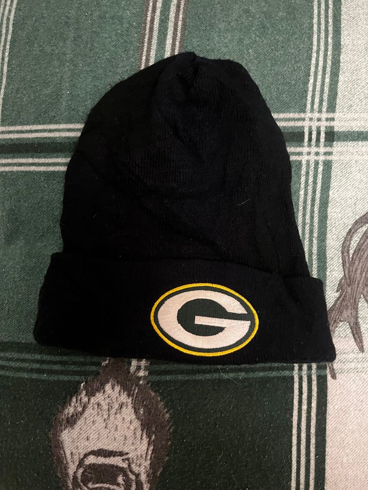 Black Beanie With Green Bay Packers Logo image 1