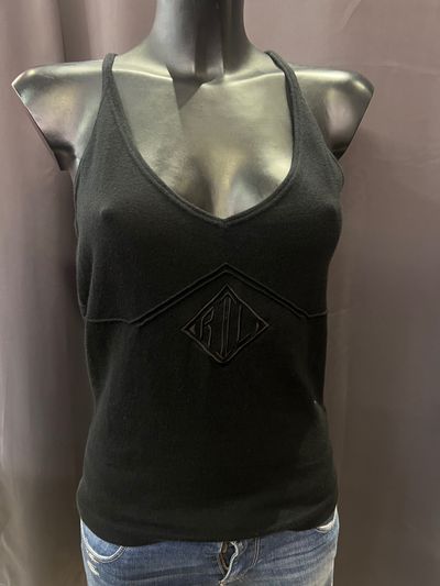 Ralph Lauren top con incrocio colore nero taglia M