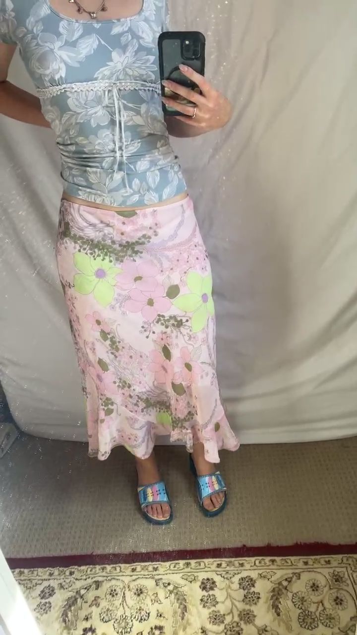 Y2K Fairy Asymmetrical Midi Skirt image 1