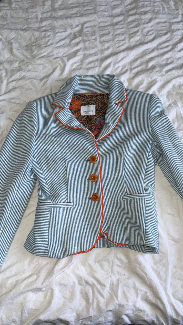 MADELiNE striped blazer jacket product image
