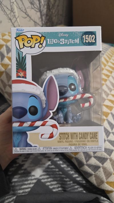 Funko Pop! Disney, Lilo & Stitch, Stitch With Candy Cane, Vinyl Figure