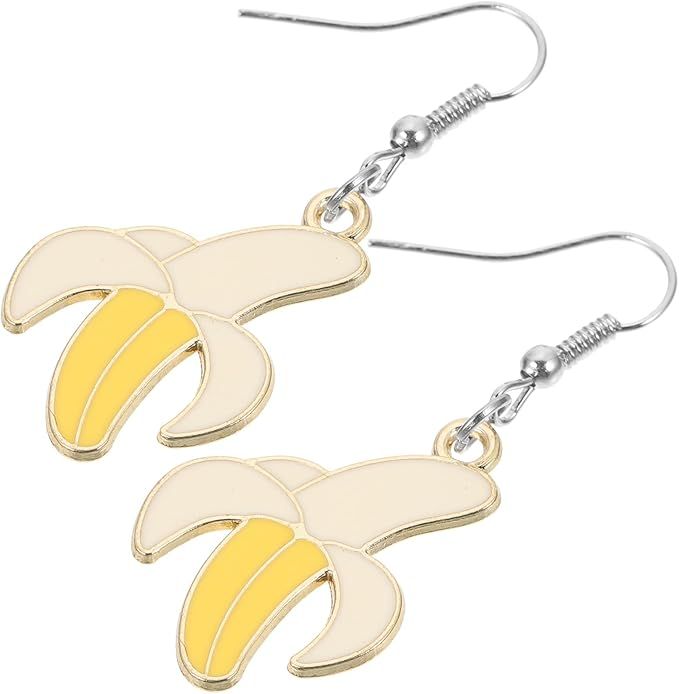 Banana-Shaped Dangle Earrings image 1