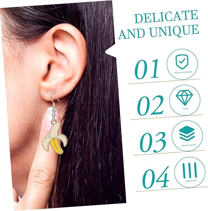 Banana-Shaped Dangle Earrings image 2