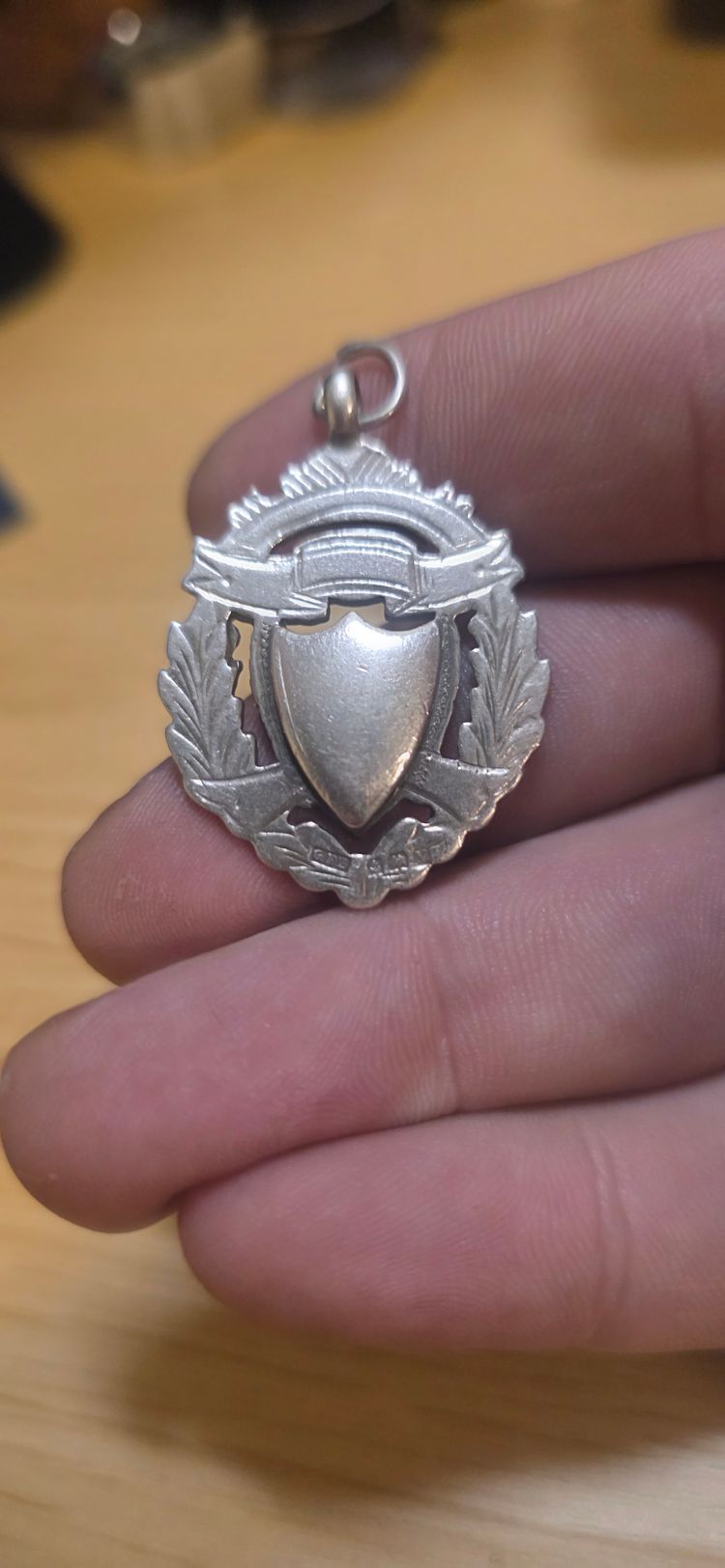 925 Sterling Silver heavy Fob double sided solid silver  image 2