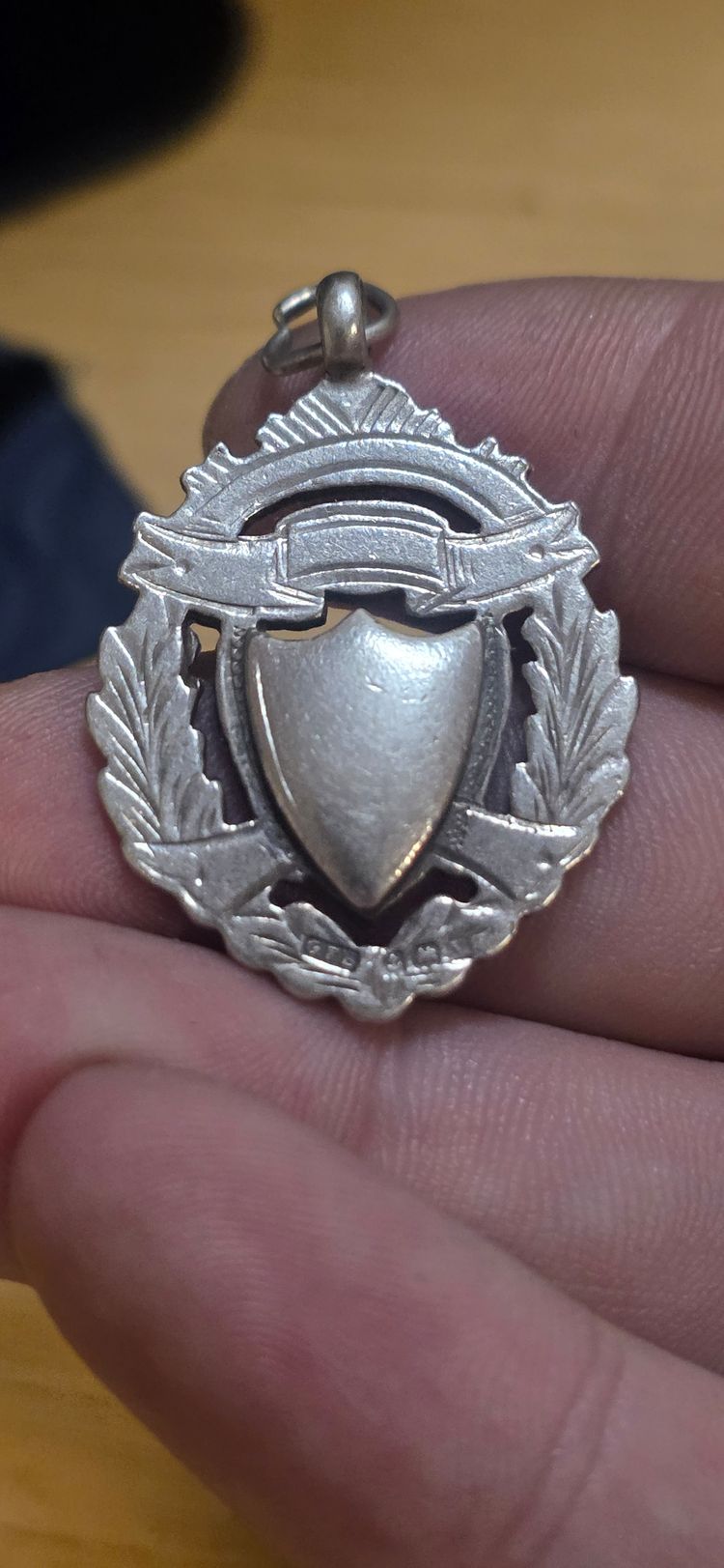925 Sterling Silver heavy Fob double sided solid silver  image 4