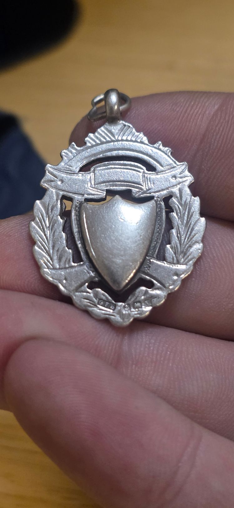925 Sterling Silver heavy Fob double sided solid silver  image 3