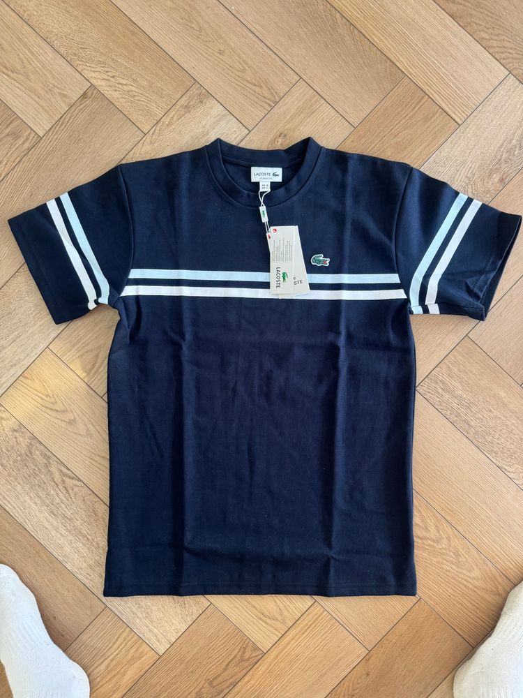 Lacoste Navy Blue striped  T-Shirt