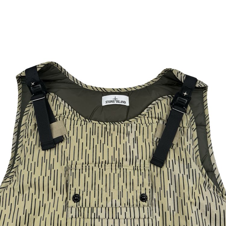 Stone Island 2021 Rain Camo Reflective Spellout Padded Utility Vest - XL image 3
