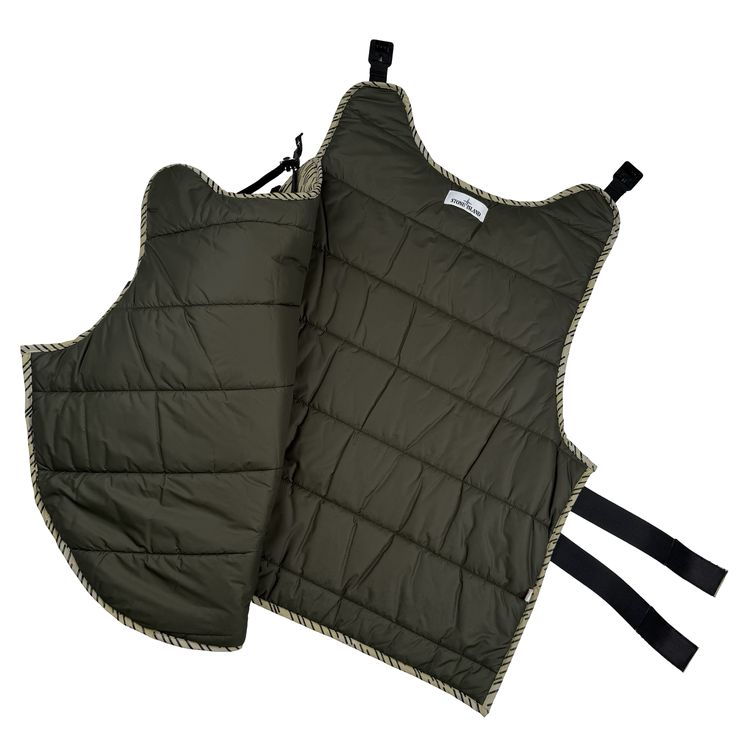 Stone Island 2021 Rain Camo Reflective Spellout Padded Utility Vest - XL image 9