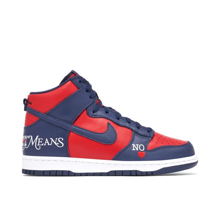 Nike Supreme x Nike SB Dunk High By Any Means 'Red Navy' product image