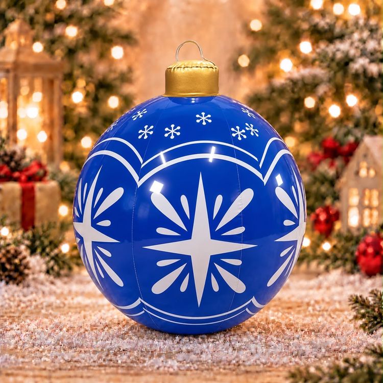 LED Blue Christmas Ornament Ball