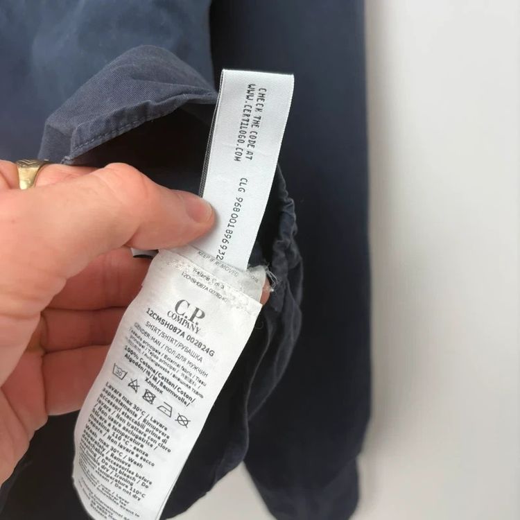 CP Company Navy Zipped Overshirt imagen 7