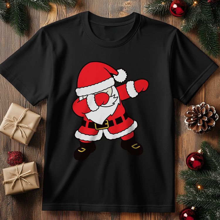 Dabbing Santa in Red Suit T-Shirt - image 1