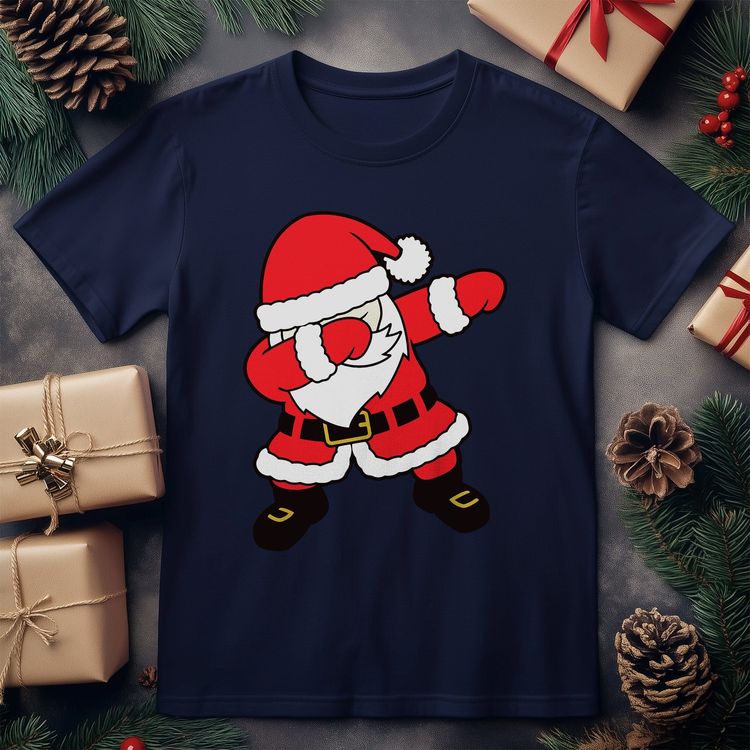 Dabbing Santa in Red Suit T-Shirt - image 7