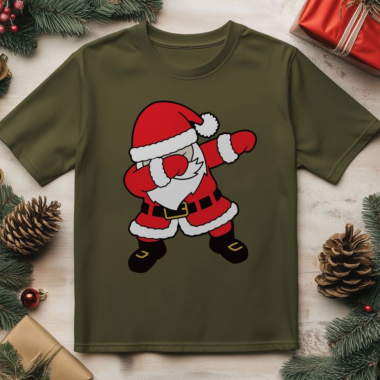 Dabbing Santa in Red Suit T-Shirt - image 6