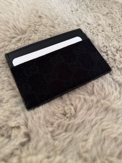 Gucci Card Holder Black On Black NO BOX