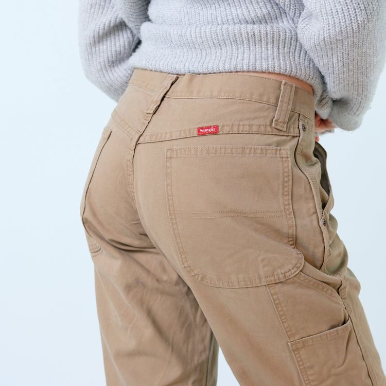 Tan y2ks Wrangler Canvas Carpenter Baggy Jeans Pants (32x30) image 8