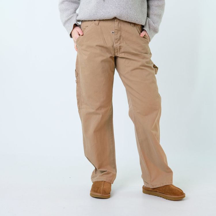 Tan y2ks Wrangler Canvas Carpenter Baggy Jeans Pants (32x30) image 3