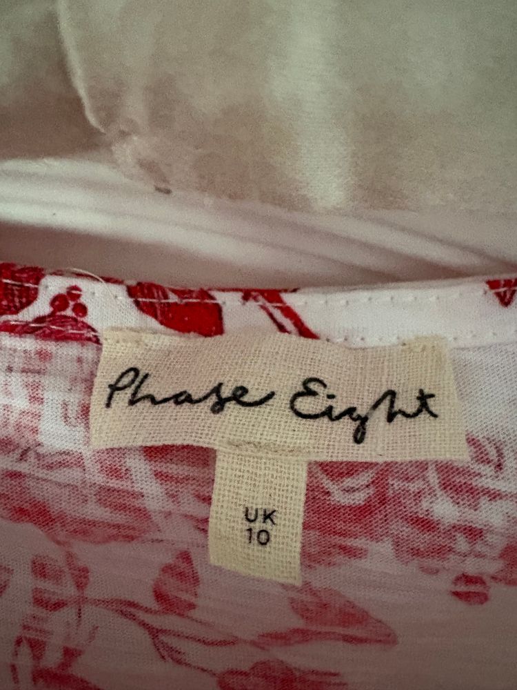 Phase Eight Red Floral Print Cotton Top image 2