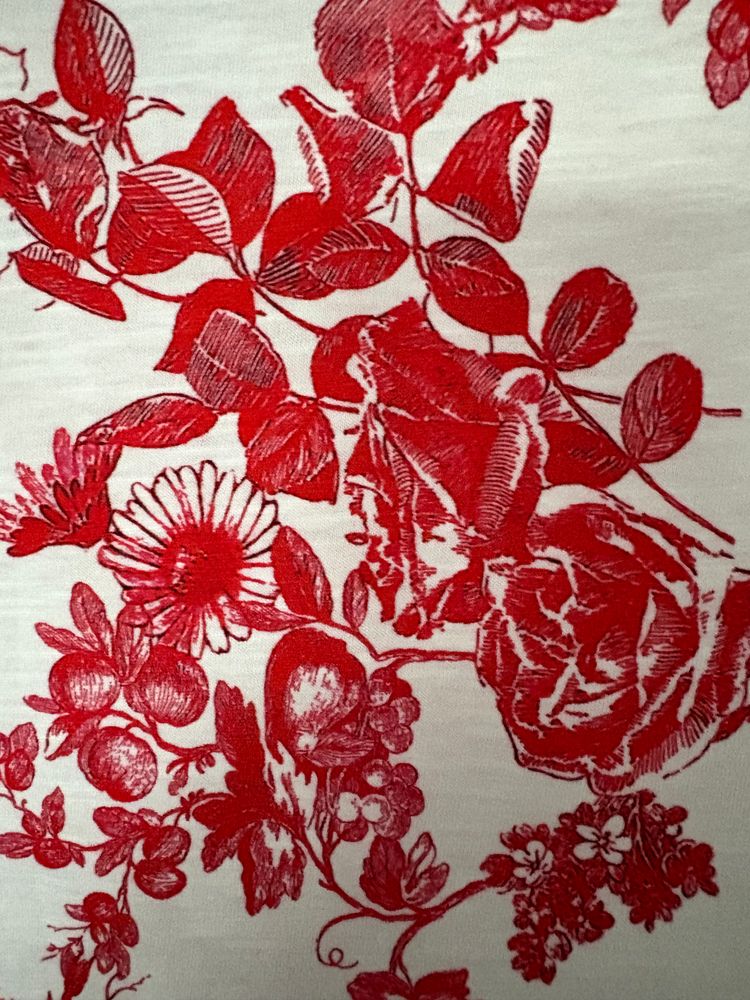 Phase Eight Red Floral Print Cotton Top image 3