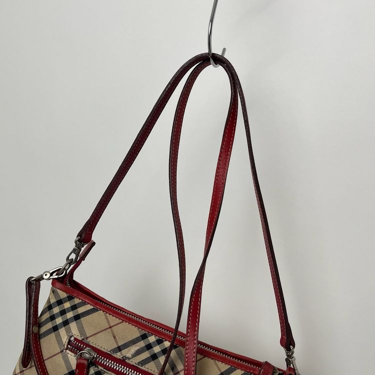 Immagine di Burberry Beige Plaid Check 2 Way Shoulder Bag 6