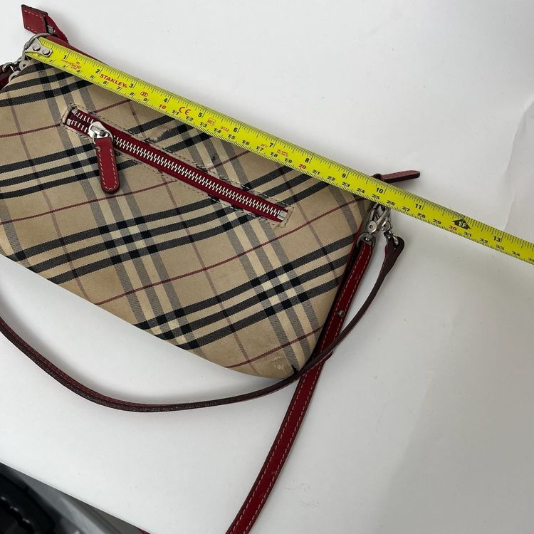 Immagine di Burberry Beige Plaid Check 2 Way Shoulder Bag 10