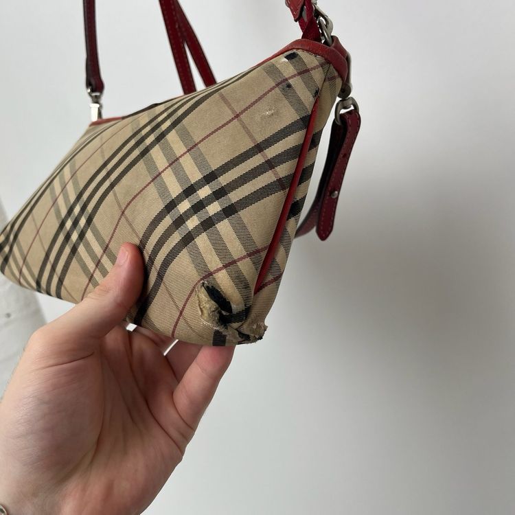 Immagine di Burberry Beige Plaid Check 2 Way Shoulder Bag 8